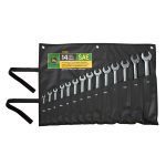 14-pc SAE Full-Polished Combination Wrench Set