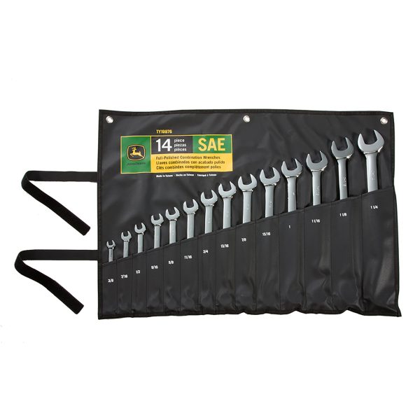 14-pc SAE Full-Polished Combination Wrench Set