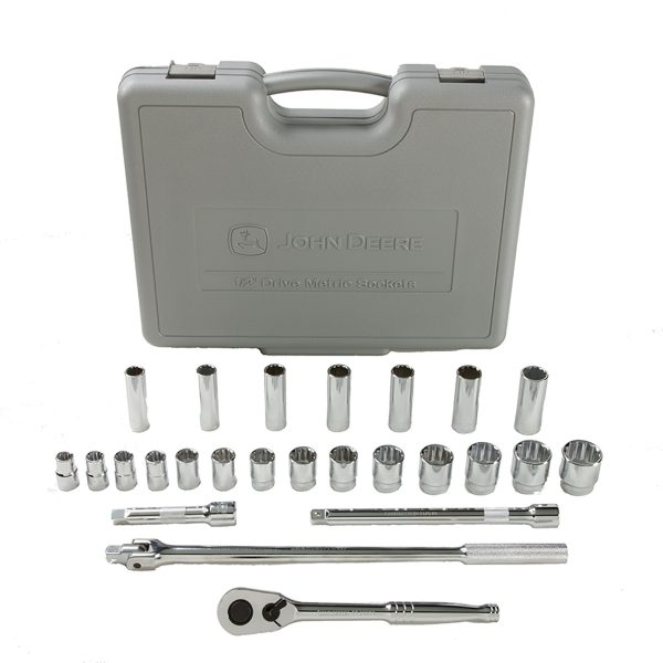 25-pc Metric 1/2" Socket Set