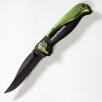 Folding Pocket Knife with Green Trim