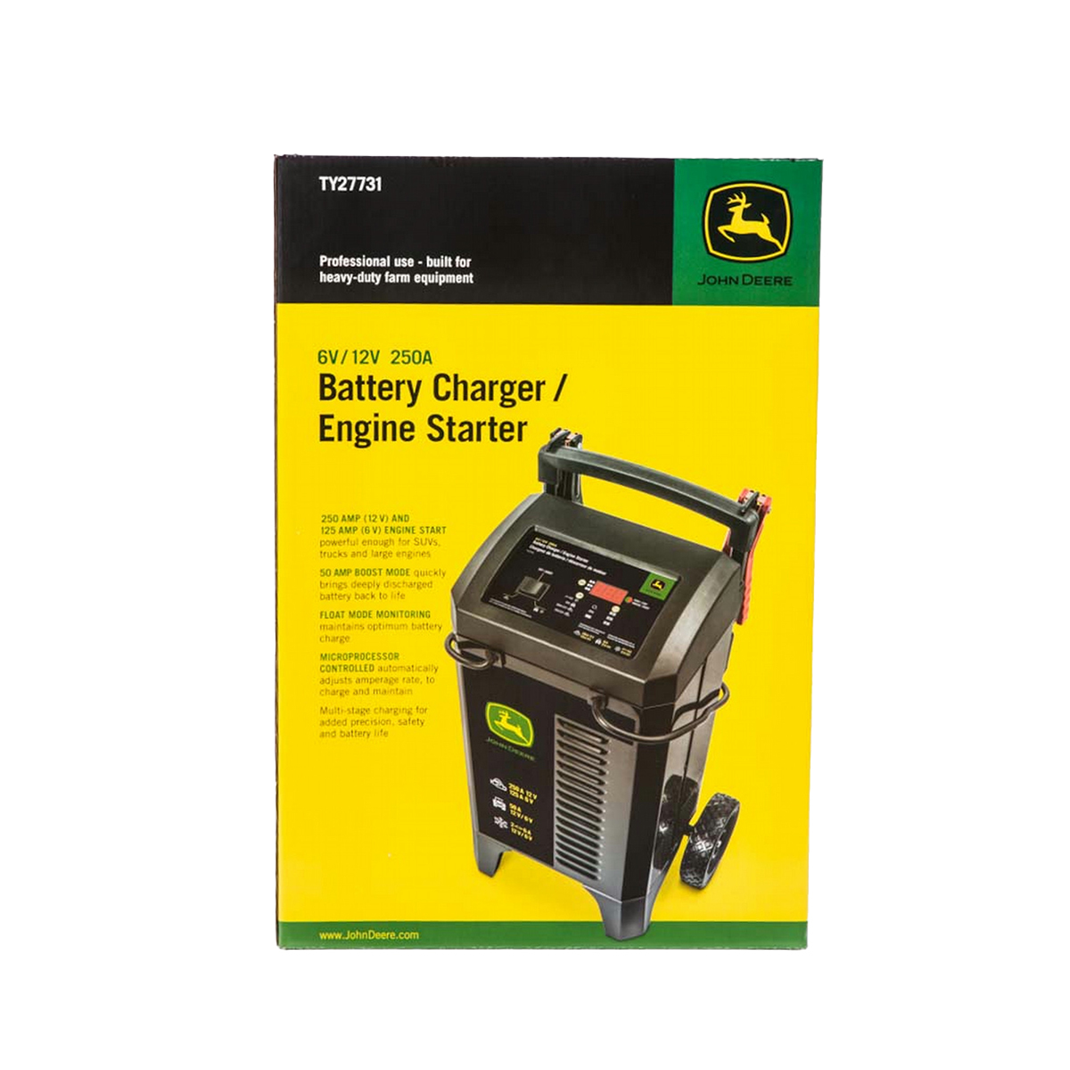 Wheeled 250-Amp Battery Charger/Engine Starter - ShopJDParts