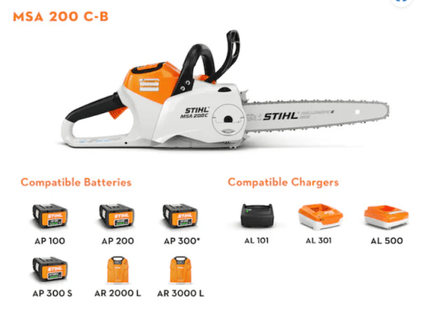 STIHL MSA 200 C-B 14" Chainsaw - Image 2